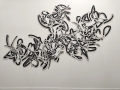 Installation view Miart 2023, Tromboloide, pittura industriale su tavola, 1992,